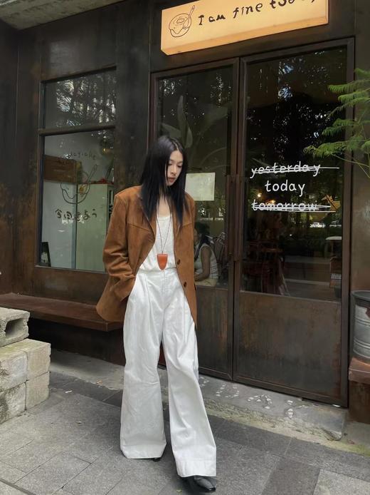 复古麂皮西装外套闲宽松高级感美拉德大衣 商品图11