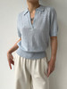 Puree｜#1975 Cashmere summer polo 羊绒polo领短袖上衣 [  白 / 灰 / 蓝  ] 商品缩略图0