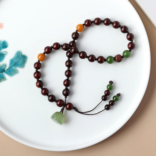 【青山特惠】原创8mm*28颗 小叶紫檀 清荷 手串 y2 商品图1