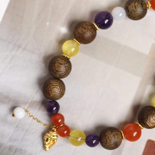 【青山特惠】10mm 8颗 绿棋楠【婉红】沉香手串 c51 商品图1