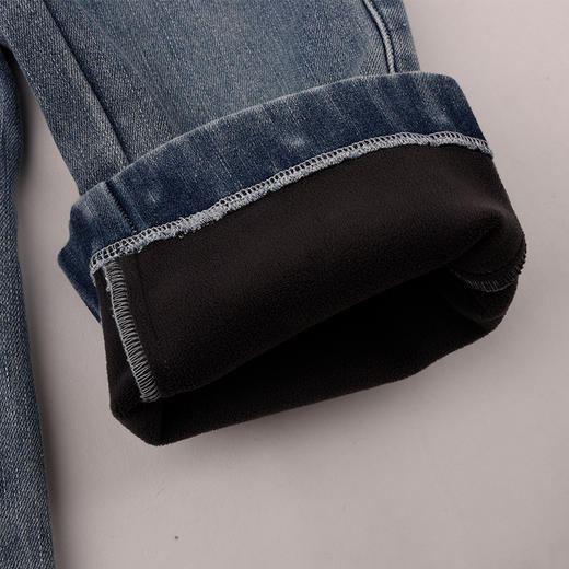 棉果果冬季新品女童复合绒保暖加厚加绒牛仔裤M422200425738 商品图4