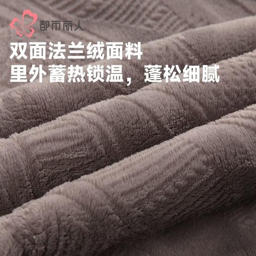 都市丽人睡衣法兰绒烂花睡衣男士家居服长袖长裤法兰绒套装FHH1D7 商品图5