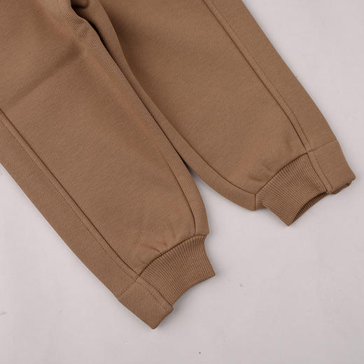 棉果果冬季新品男童卡其色涤丝纺复合绒保暖加厚针织加绒长裤M412200425756 商品图3