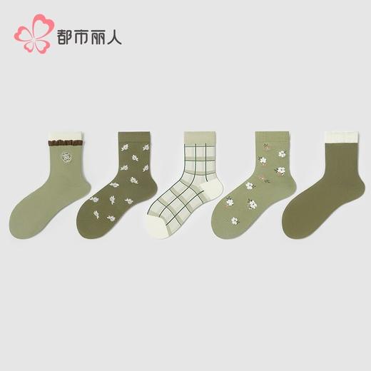 都市丽人袜子女士袜子精梳棉女袜子女中筒袜LCHDI4 商品图1