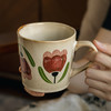 【买1送1！跨境出口陶瓷水杯】漂亮喝水杯子复古花卉马克杯办公室咖啡杯陶瓷杯女士茶杯跨境出口 商品缩略图0