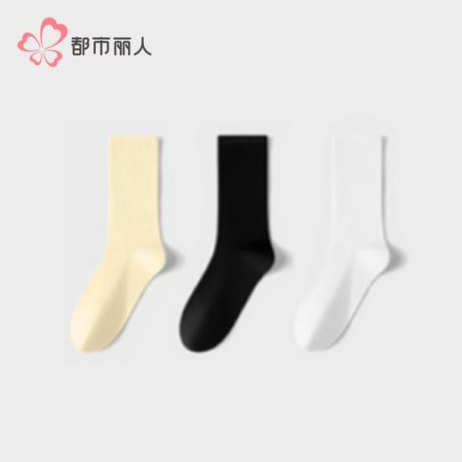 都市丽人袜子女士袜子精梳棉女袜子女中筒袜LCHDN9 商品图0