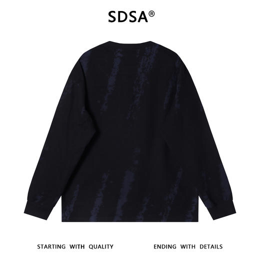 9522SDSA男士秋冬新款痞帅男装韩版扎染口袋设计圆领卫衣百搭简约上衣 商品图5