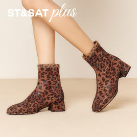 星期六优雅满钻粗跟时装靴SSD4116154