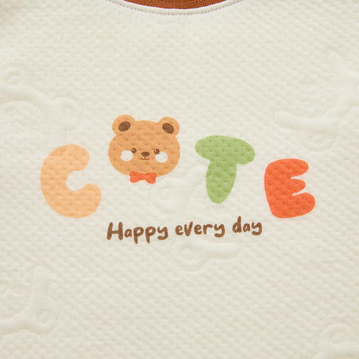 怡比萌趣文字长袖圆领套装HY25WIN098米黄（80#-120#） 商品图11