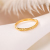 S999足银镀金金箍棒戒指亮金工艺，吉祥如意开口指环CW 商品缩略图1