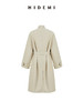 HIDEMI极简西装翻领形经典款风衣 黑色/米白色 商品缩略图6