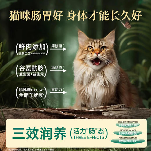 新品【羊奶益生菌猫粮】鲜肉猫粮 99%采食率 双重益生菌+三重益生元 呵护猫咪肠胃健康  添加多重草本和膳食纤维增强胃动力 商品图1
