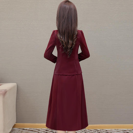 QYM 1315C516-Y时尚优雅连衣裙外搭两件套连衣裙+外套 商品图2