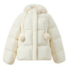 【易打理+防水】三彩2025冬季新款连帽羽绒服90白鸭绒外套面包服M 商品缩略图4