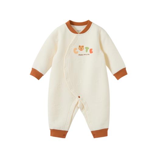 怡比萌趣文字长袖斜襟哈衣HY25WIN016米黄（59#-80#） 商品图6