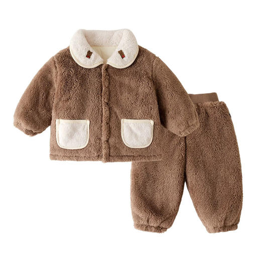 【清仓】嘟嘟家儿童冬季珊瑚绒男童家居服套装女宝童装FSC193DCF124 商品图4