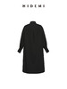 HIDEMI 不易皱清透极简大廓形oversize宽松剪刀领长款衬衫连衣裙 黑色/白色 商品缩略图7