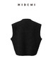 HIDEMI 甄选羊驼毛系列进口羊驼毛加厚款V领大廓形极简宽松马甲背心 商品缩略图8
