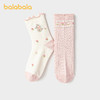 【商场同款】巴拉巴拉儿童袜子秋冬女童棉袜大童提花甜美袜两双装 商品缩略图2