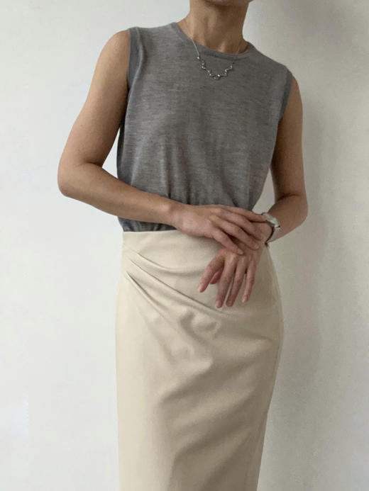 Puree｜#1981 Petite Vest 精纺羊绒背心 [  黄 / 灰 / 蓝 / 米粉 ] 商品图2