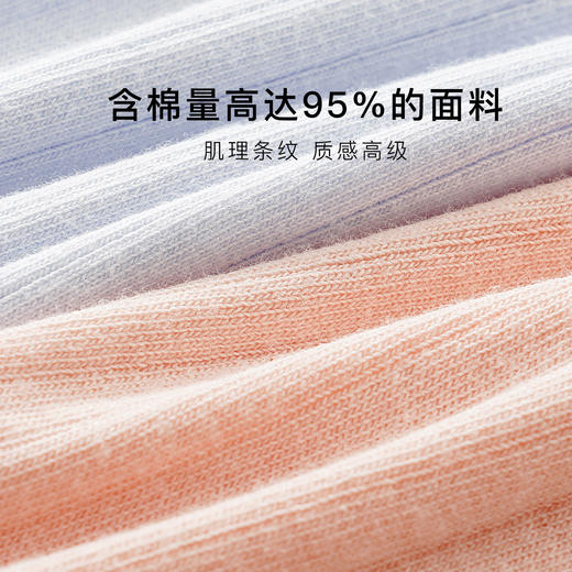 【5条装】裸感无痕纯棉包臀小平角内裤女二合一防走光舒适透气B49条纹平角内裤 商品图4