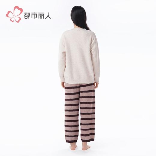 都市丽人睡衣半边绒睡衣女士家居服长袖长裤半边绒套装LHH9D6 商品图3