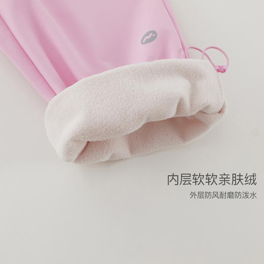 【无氟防泼水】马克珍妮男女童防风耐磨加绒户外软壳裤2025年冬装新款551737 商品图4