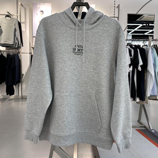 【本周特价】安踏休闲连帽卫衣男秋季新款美式立体刺绣宽松套头上衣152538701 商品图0