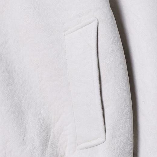 SDSA男士秋冬新款痞帅男装韩版纯色刺绣字母拉链翻领夹克外套时尚 商品图3