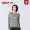 Threegun三枪 雪绒花彩条圆领女衫-T20081A01 商品缩略图7