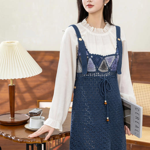 苏苏姐家暮歌背带裙手工diy钩针自制羊毛线编织毛线团材料包 商品图1