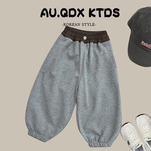 秋冬裤子新款宽松休闲裤棉裤宝宝运动裤女童卫裤外穿裤加绒潮童 商品图1