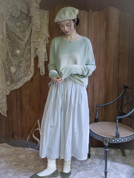 Emma Hope 25AW 宝石蓝/牛油果绿天鹅绒浅口芭蕾鞋 商品图10