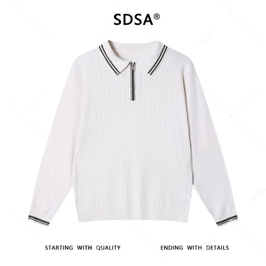 51132SDSA男士秋冬新款痞帅男装韩版撞色纽花半拉链翻领针织毛衣百搭 商品图1