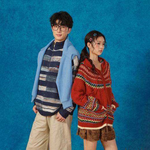 简约韩系条纹开衫-纪念日百货门店同款166296489 商品图1