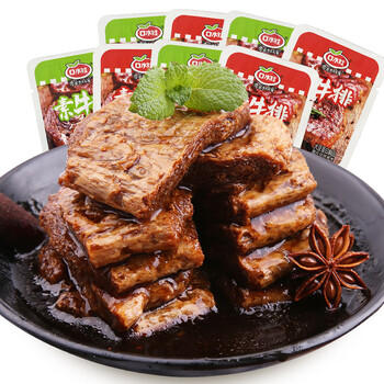 口水娃素牛排混合味500g手撕素肉豆干素食休闲零食独立包装 商品图0