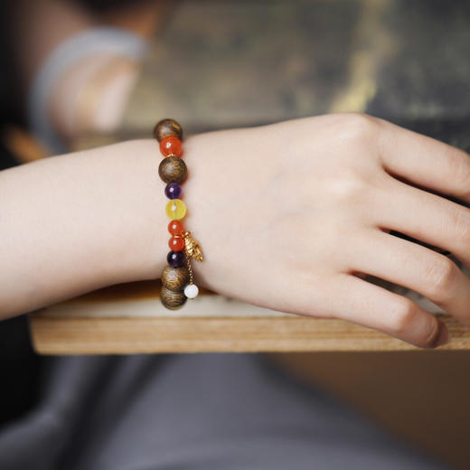 【青山特惠】10mm 8颗 绿棋楠【婉红】沉香手串 c51 商品图8