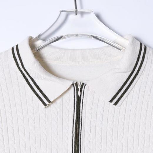 51132SDSA男士秋冬新款痞帅男装韩版撞色纽花半拉链翻领针织毛衣百搭 商品图2