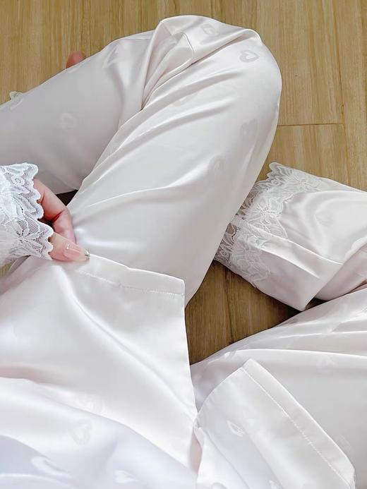 「洛诗琳维密代工厂定制 大牌 提花睡衣」2025秋季法式定制提花氛围感家居服套装薄款长袖长裤睡衣两件套(7天左右发货)99406 商品图1