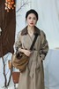 74WT21023#复古双排扣长款风衣 商品缩略图0