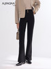 【弹力舒适】阿菁娜百搭修身微喇小黑裤F30D210002 商品缩略图0