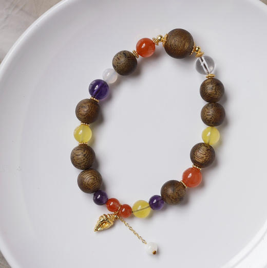 【青山特惠】10mm 8颗 绿棋楠【婉红】沉香手串 c51 商品图6