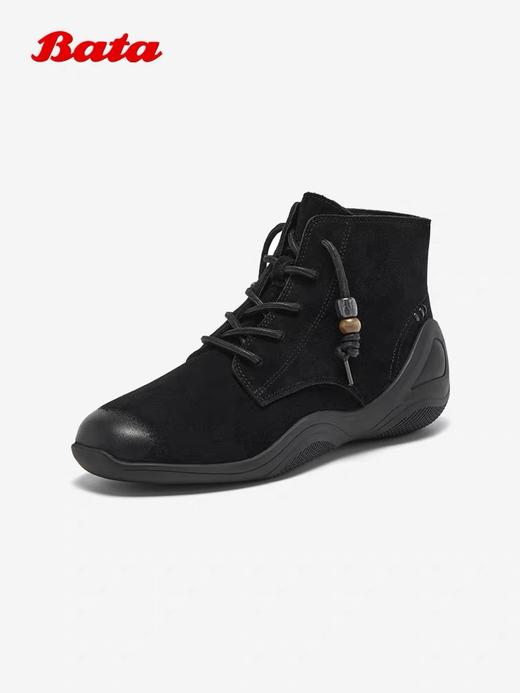 【云粉节】【拔佳】BF楼Bata休闲靴女2025冬款羊皮休闲通勤高帮鞋AAL41DD5    吊牌价1059活动价699 商品图1
