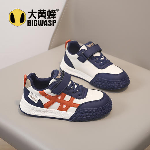 大黄蜂童鞋皮面运动鞋秋季儿童休闲板鞋男女童跑步鞋27-38 商品图7