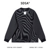 SDSA男士秋冬新款痞帅男装韩版拼接领口撞色条纹圆领卫衣百搭舒适 商品缩略图5