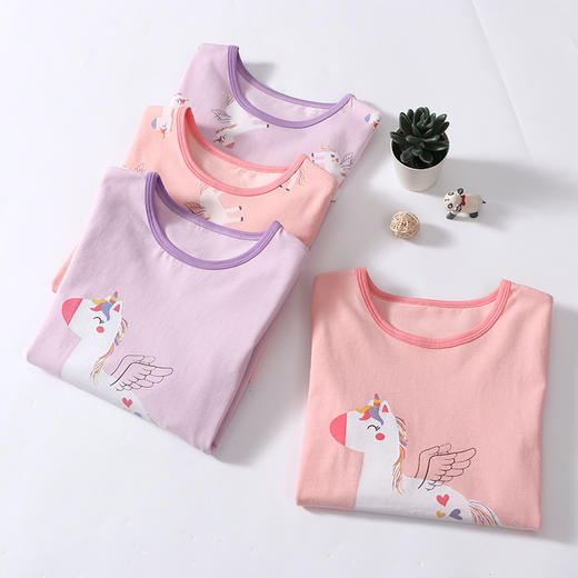 100-150 莱卡棉 儿童长袖打底衫两件装内衣 商品图1