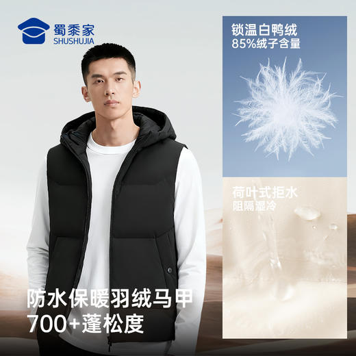【防风防水加厚羽绒马甲】白鸭绒休闲马甲防风保暖无袖羽绒服外套BT504 商品图5