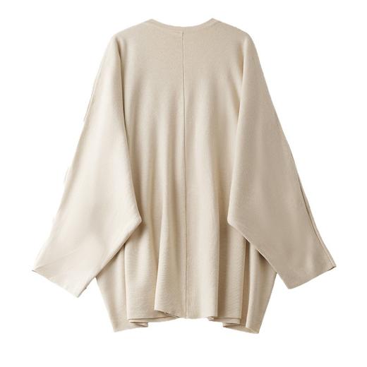 2025秋冬新款慵懒披肩针织开衫中长款微胖长袖外套气质外搭女毛衣 商品图4