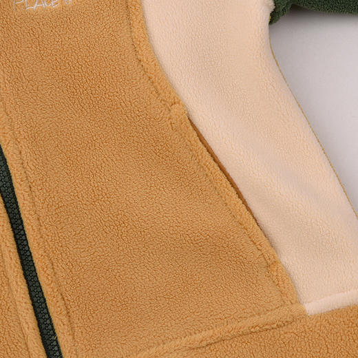 棉果果冬季新品男童奥利绒保暖加绒拼色双面绒外套M412100425752 商品图4