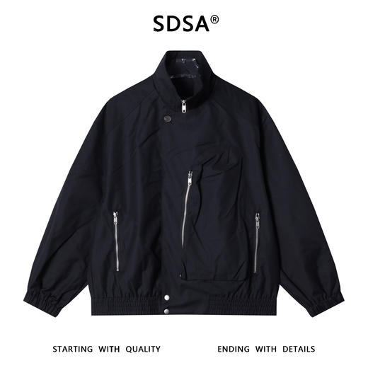 J5566SDSA男士秋冬新款痞帅男装运动简欧风拉链口袋立领夹克外套高街潮 商品图1